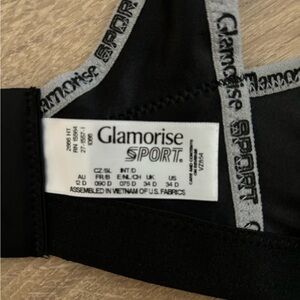 Glamorise Sport Black and Gray Sports Bra